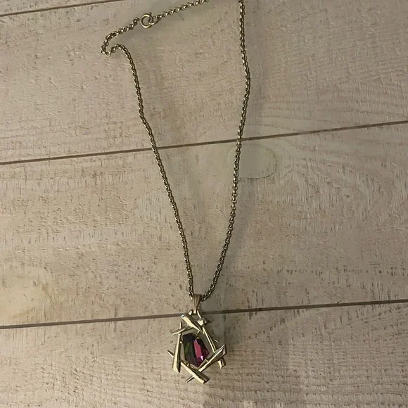 Vintage Sarah Coventry Pendant on 14k Gold Plated Necklace - Picture 1 of 3